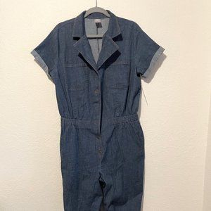 No Boundaries Dark Wash Chambray Boilersuit